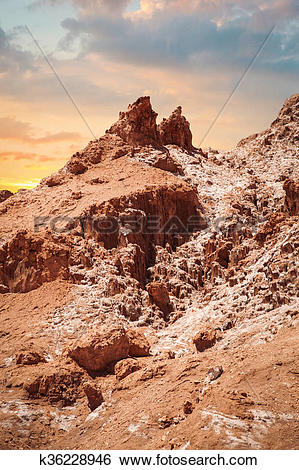 Stock Images of Valle de la Luna (Moon Valley) k36228946.