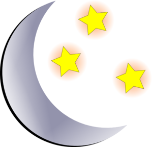 Moon and stars clipart free.