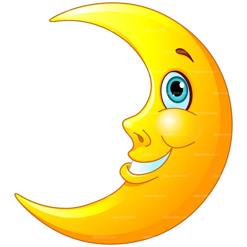 CLIPART SMILING MOON.