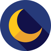 Crescent Moon Moon PNG Icon.