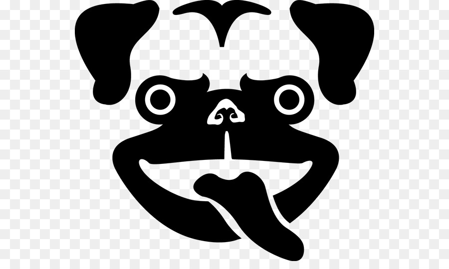 Mops Hund Rasse Logo clipart Schnauze.