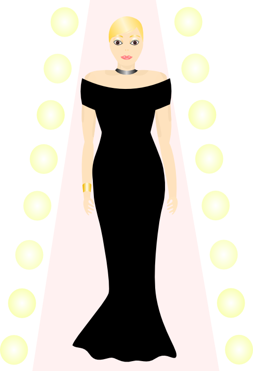 Runway model clipart.