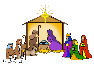 Free christmas manger clipart.