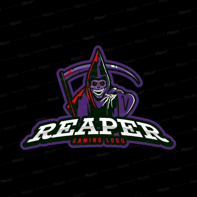 Gaming Logo Maker Featuring a Laughing Reaper Clipart 383r 2290.