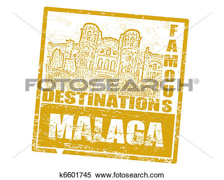 Clipart of Malaga stamp k6601745.