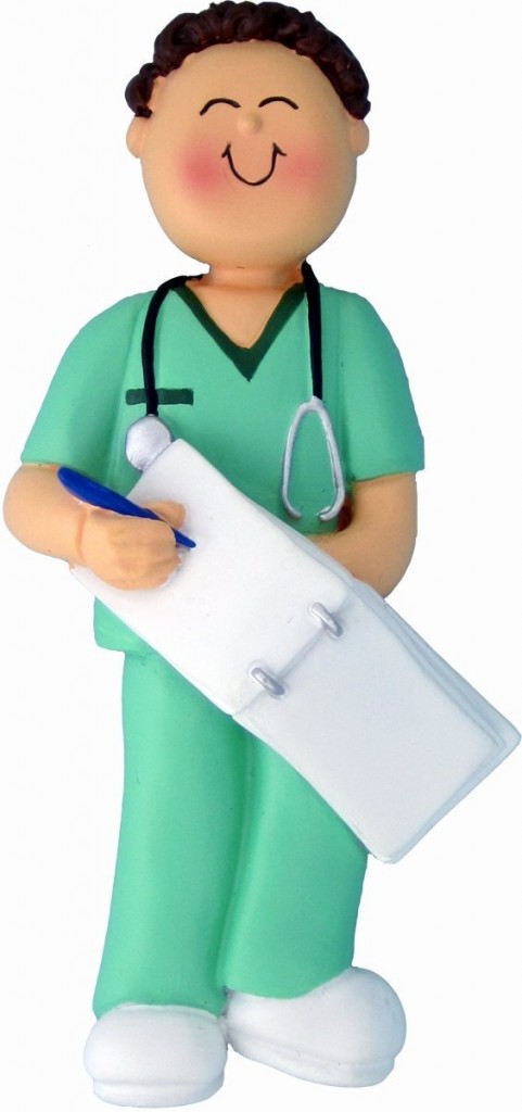 Cute male nurse clipart.