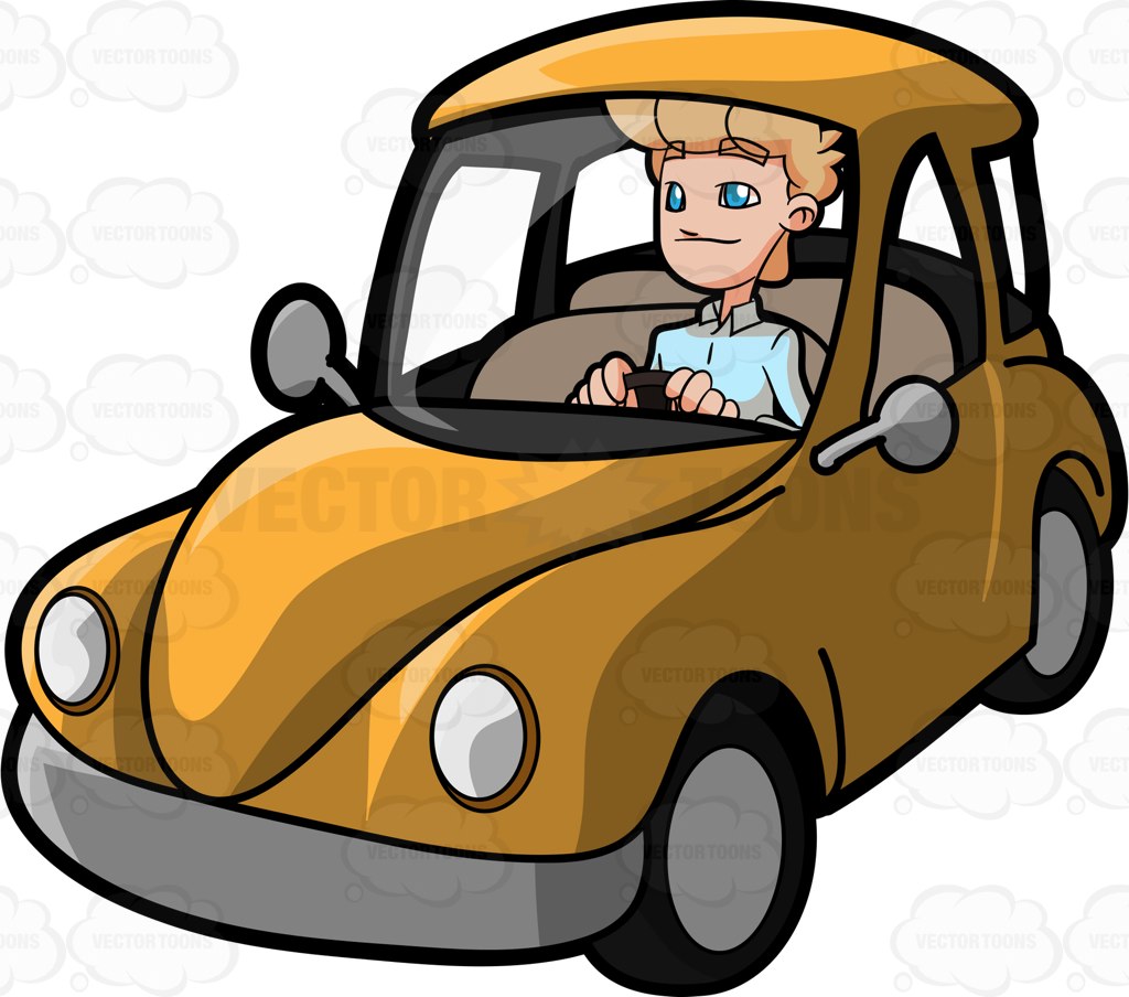 Man In A Car Clipart.