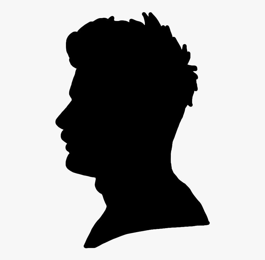 Young Man's Face Silhouette.