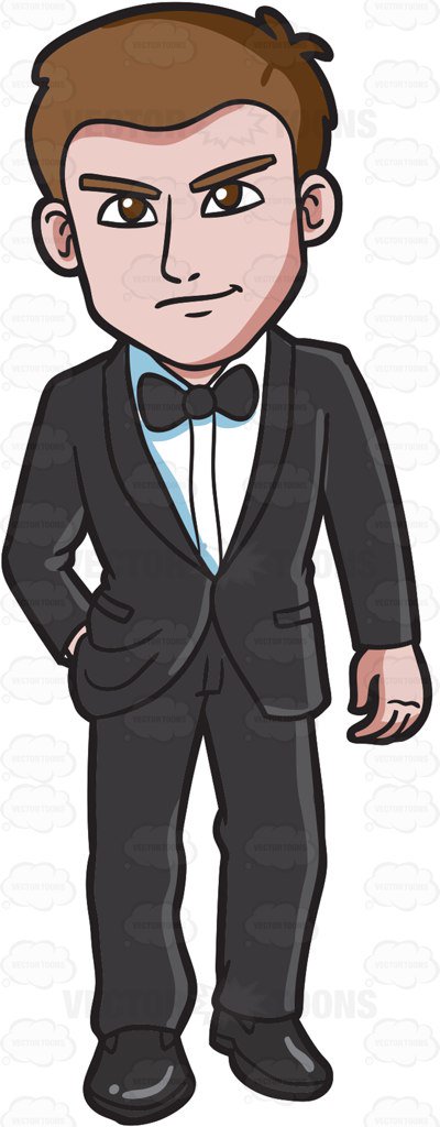 Man In Tuxedo Clipart.