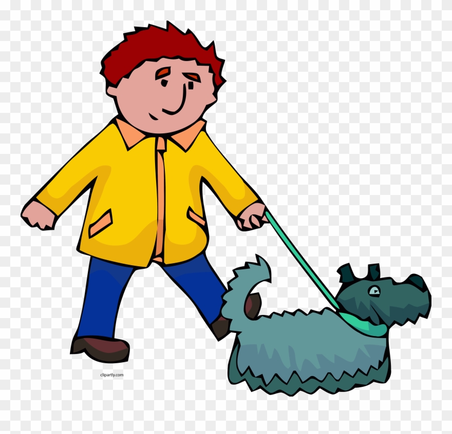 Man And Dog Walking Clipart Png.