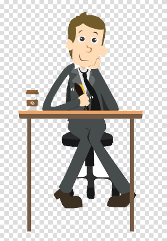 Man writing on desk , Business Man Animation, business man.