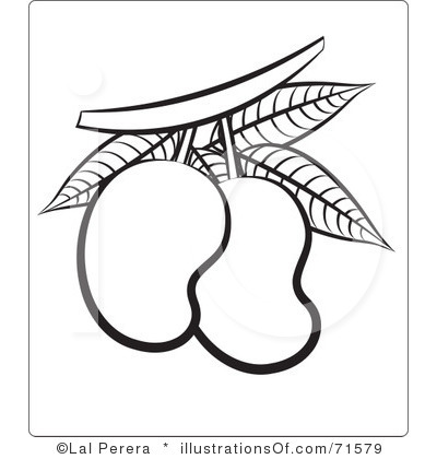 Mango Clipart Black And White.