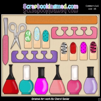 Mani Pedi ClipArt Collection.