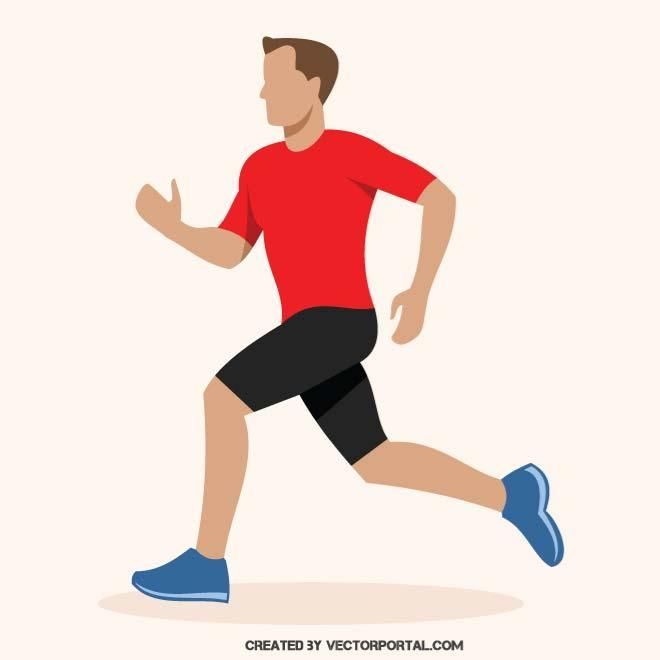 Vector image of a runner..