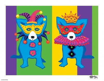 BLUE DOG “MARDI Gras 2014” by George Rodrigue.