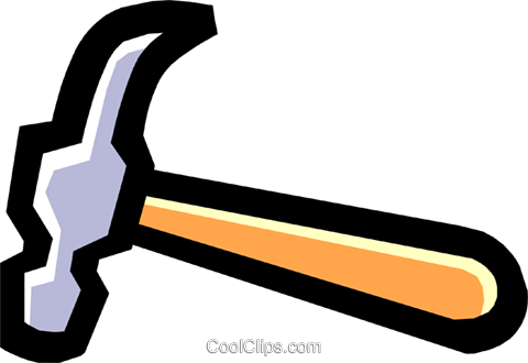 hammer Royalty Free Vector Clip Art illustration.