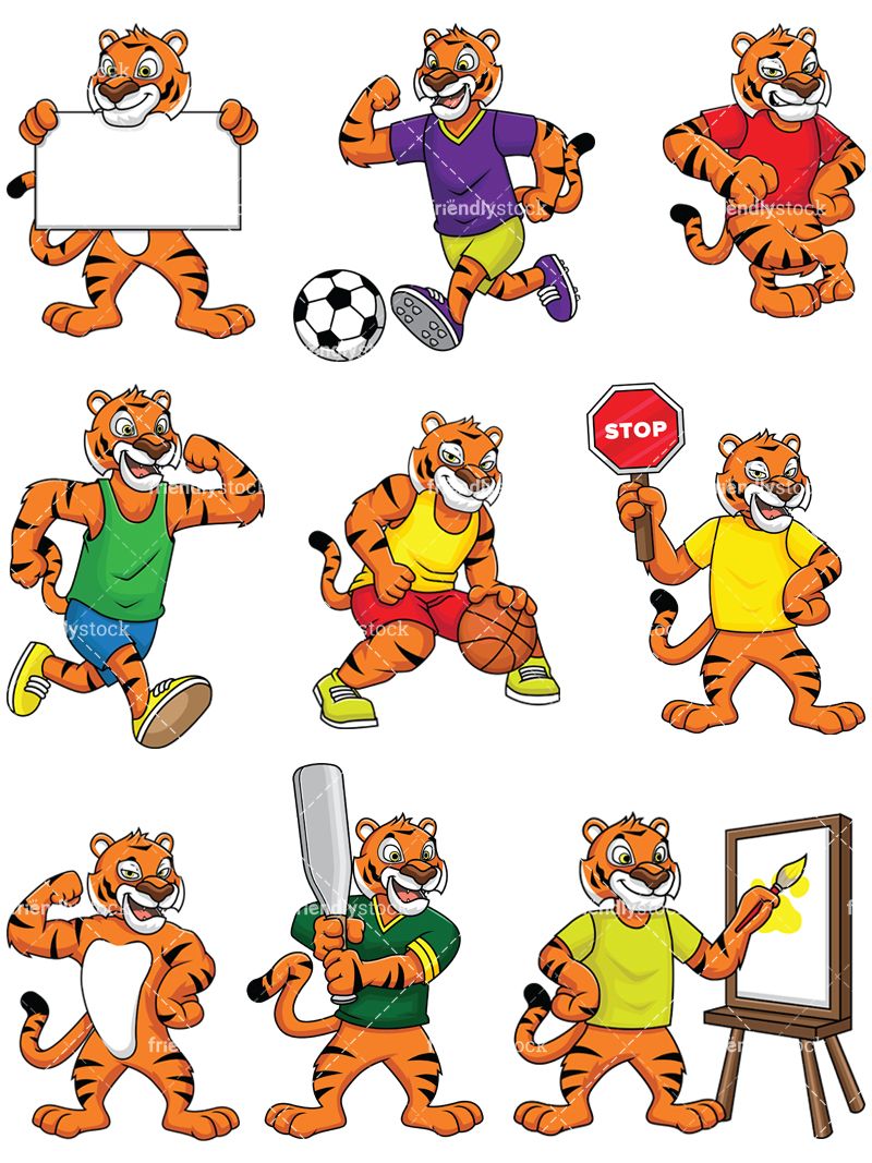 Tiger Mascot Collection.