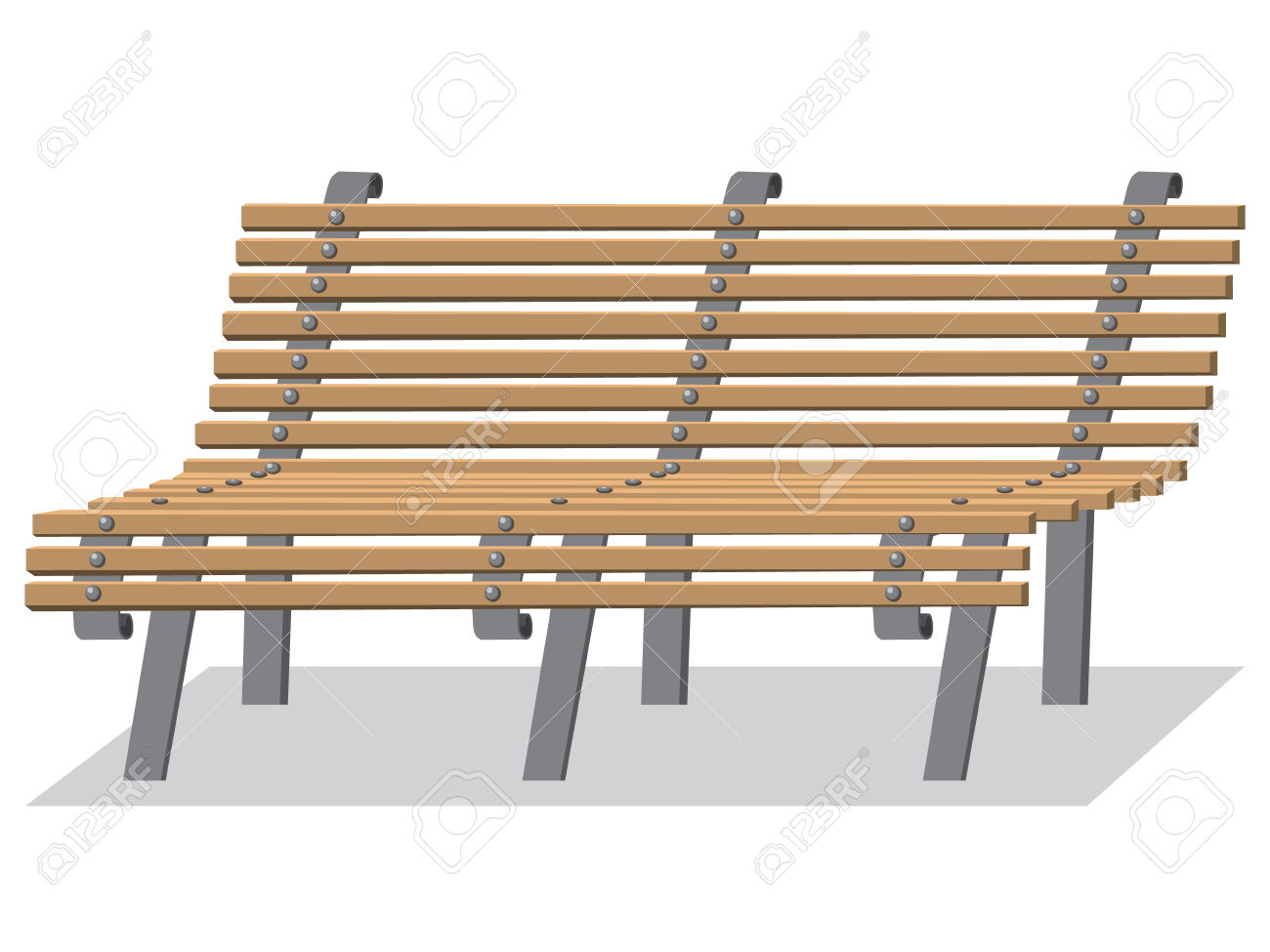 376 Wooden Bench Metal Stock Vector Illustration And Royalty Free.