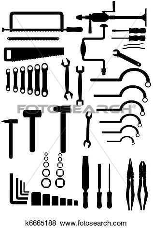 Clip Art of The metalwork tool. k6665188.