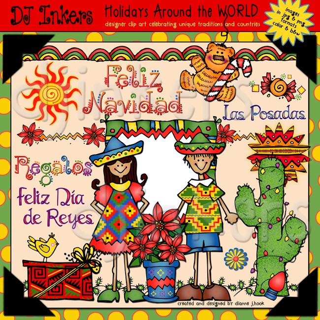 Christmas In Mexico Clipart.