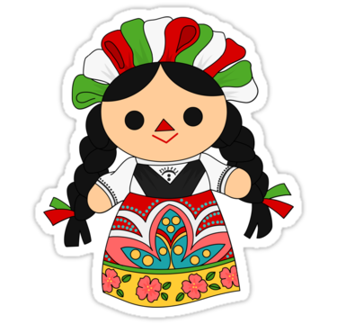 Maria 1 (Mexican Doll)' Sticker by alapapaju.