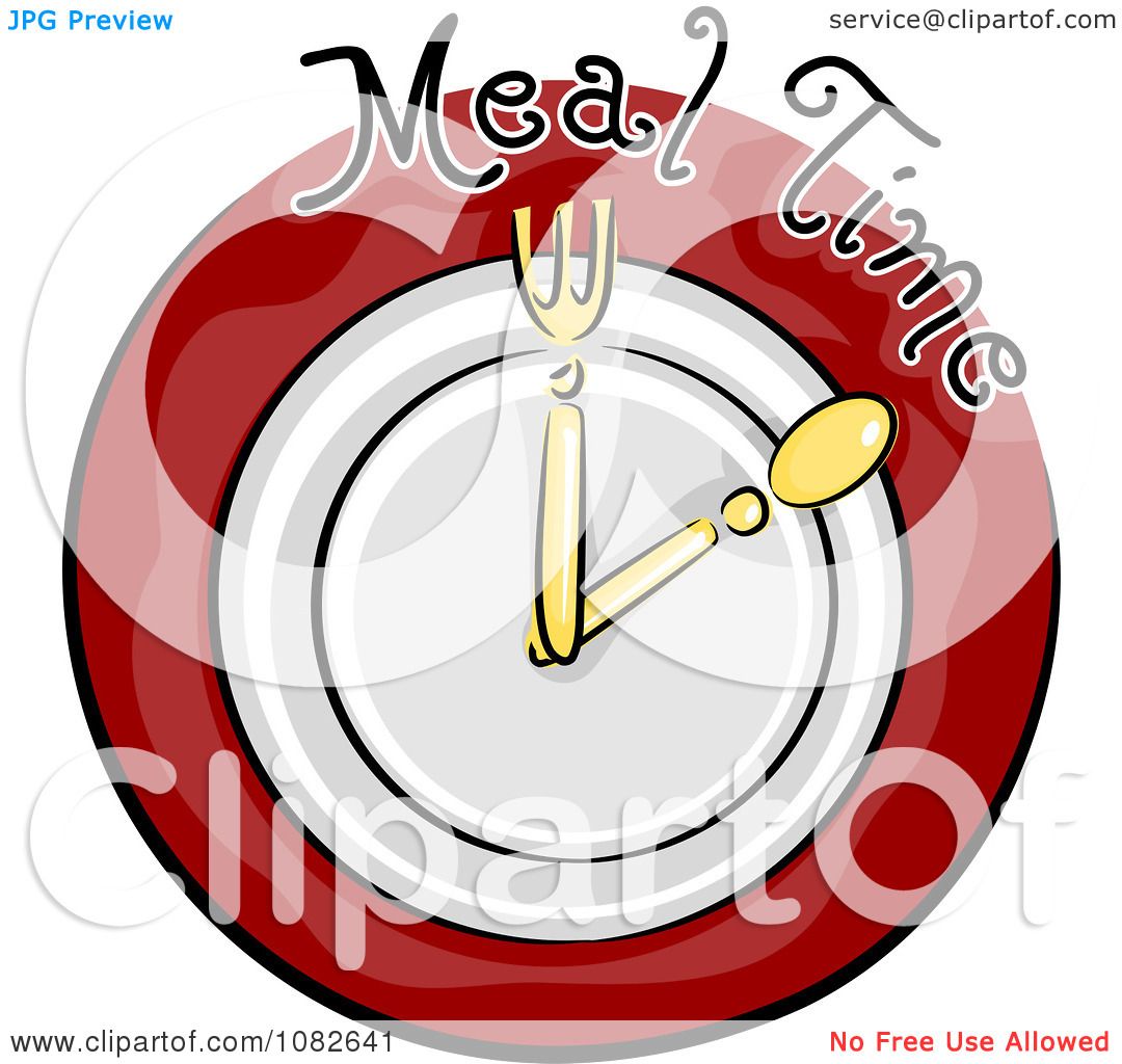 Clipart Meal Time Nutrition Clock Blog Icon.