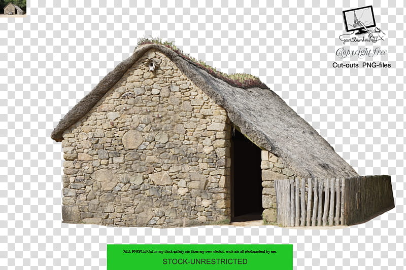 Medieval house , beige concrete house transparent background.