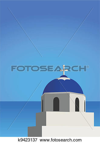 Clip Art of Mediterranean Architecture k9423137.