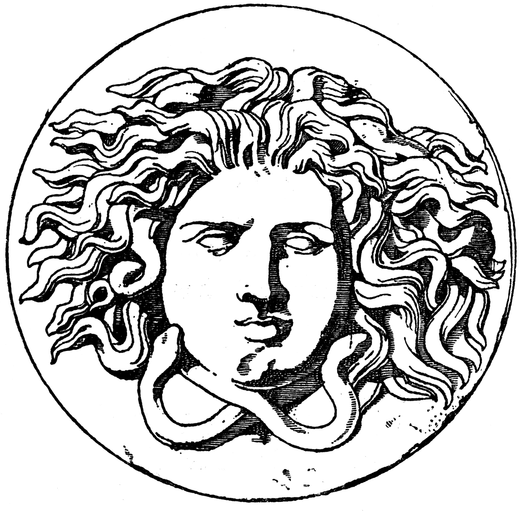 Medusa head clipart.