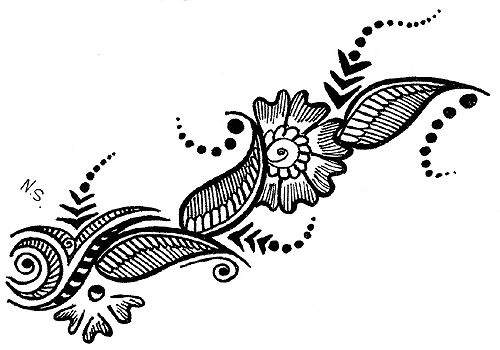 21 excellent Mehendi Design Clipart.