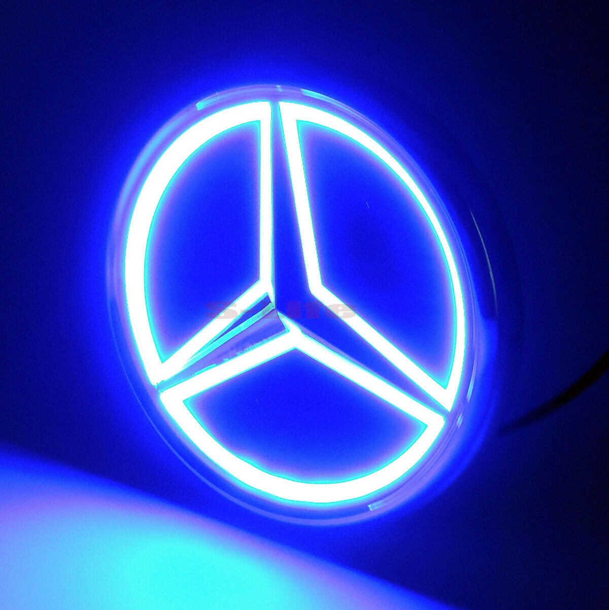 Details about 5D LED Car Tail Logo Blue Light Badge Emblem Light For  Mercedes.