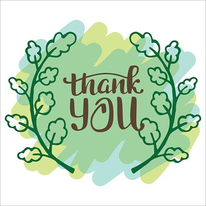 Thank you very much. Hand lettering inscription Clipart.