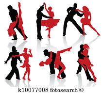 Ballroom dances. Tango Clipart.