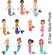 Merman Clipart and Stock Illustrations. 200 Merman vector EPS.