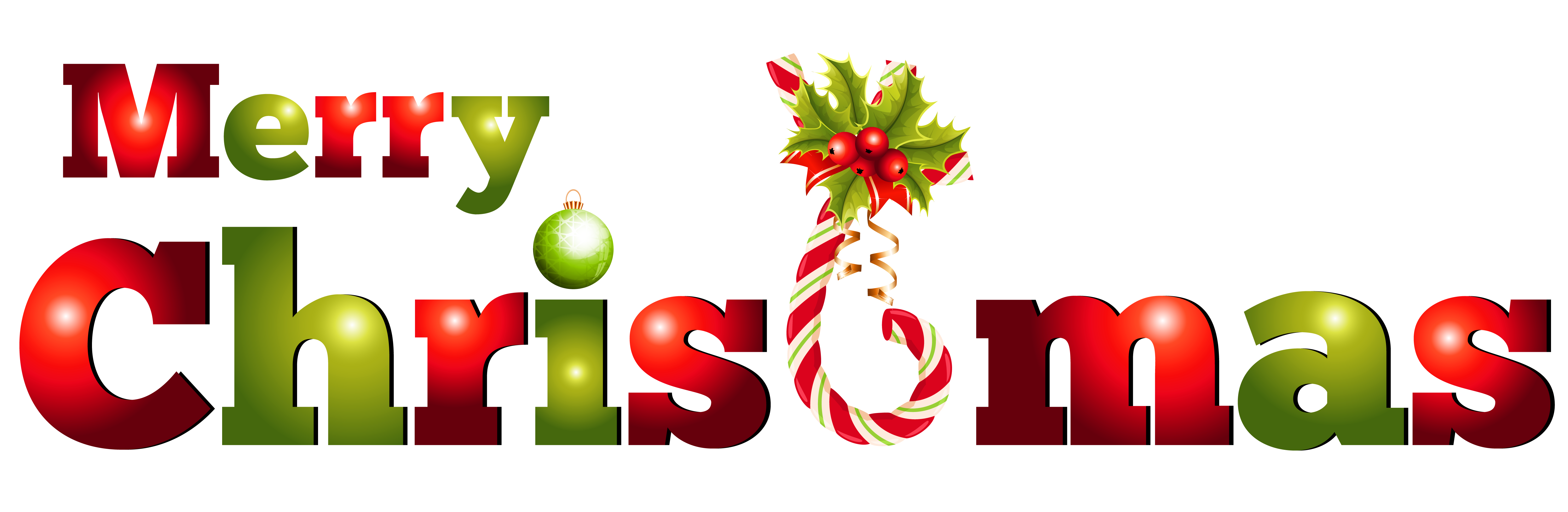 Transparent Merry Christmas Decor PNG Clipart.