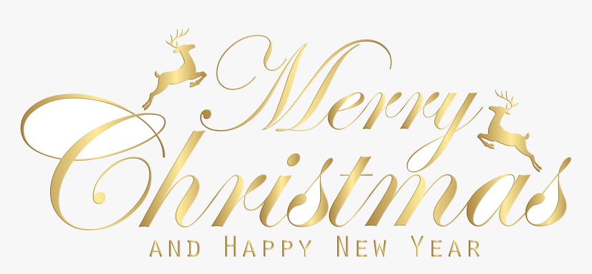 Happy New Year Merry Christmas And Clipart With Black.