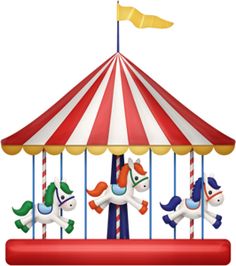 Merry go round clipart carnival.