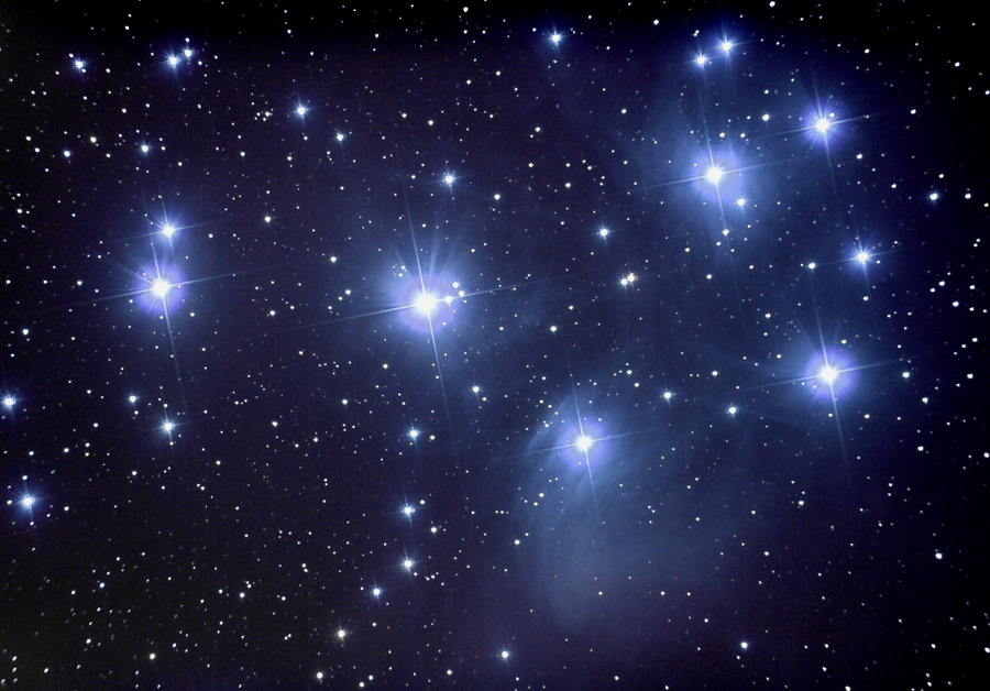 Pleiades open cluster Picture, Pleiades open cluster Image.