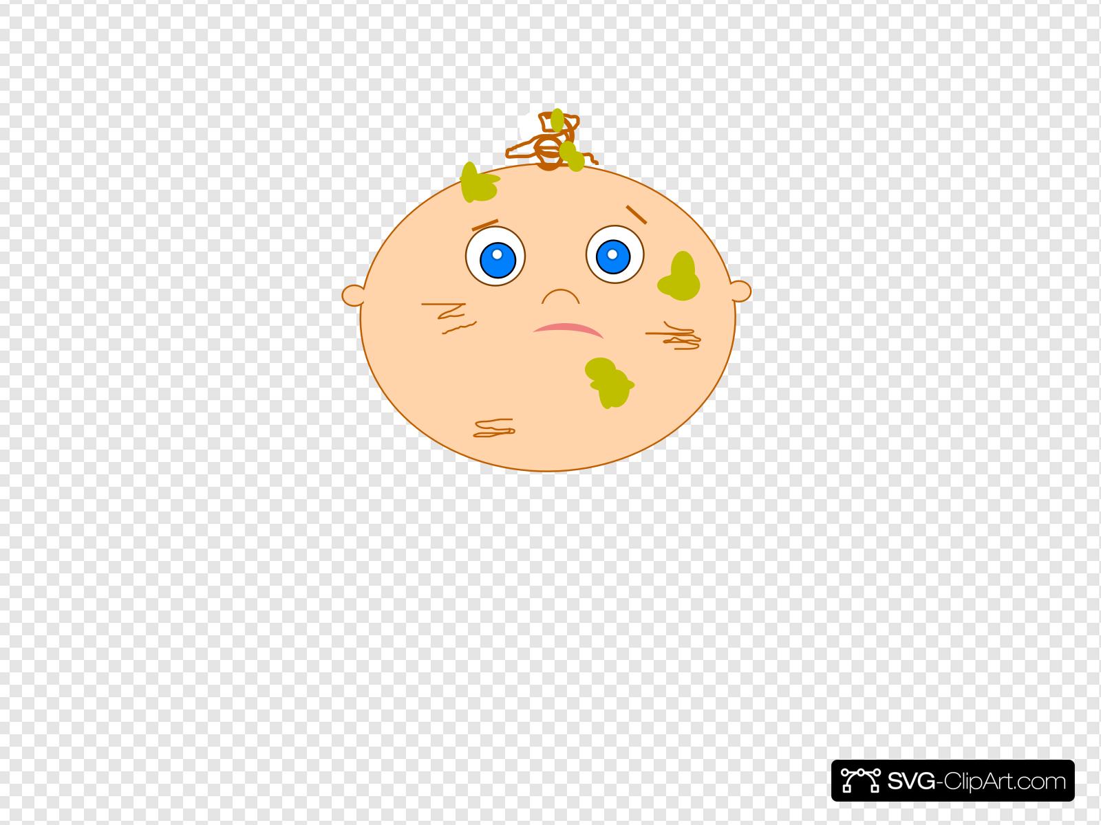 Messy Baby Clip art, Icon and SVG.