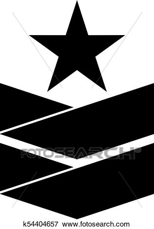 Military rank insignia Clip Art.