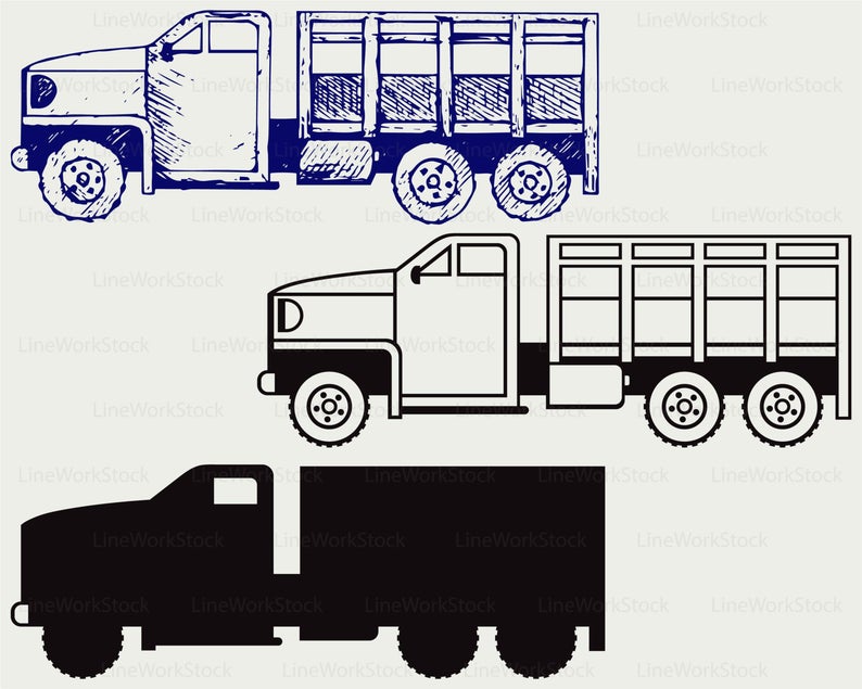 Military truck svg/truck clipart/truck svg/truck silhouette/truck cricut  cut files/military truck clip art/digital download designs/svg.