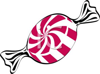 Royalty Free Clipart Image: Peppermint Hard Candy.