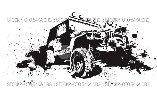 Off road mud tire clipart.