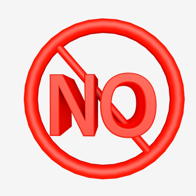 Red No Icon, Red Icon, Firmly Say No, No PNG Transparent.