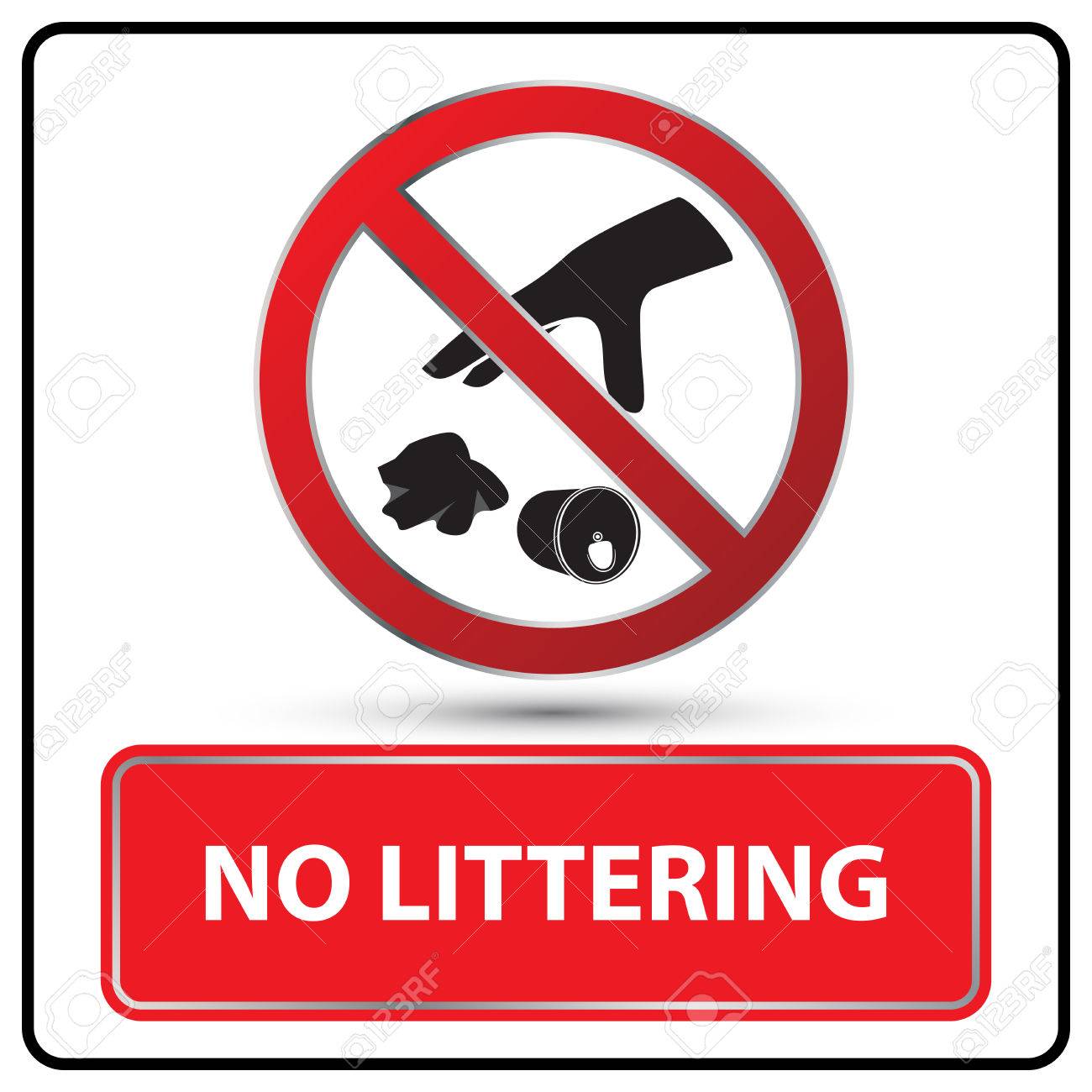 no littering sign vector illustration.