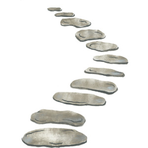 Stone walkway clipart.