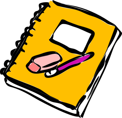 Writing In Notebook Clipart.