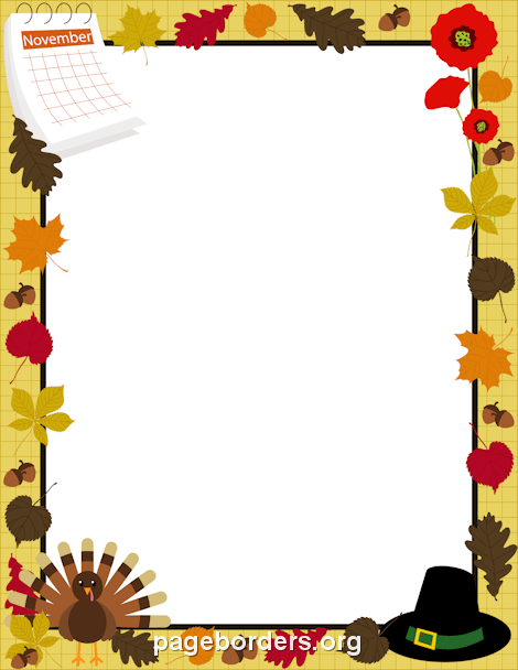 November Border Clipart Free.