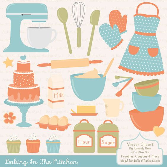 Professional Baking Clipart & Vectors in Vintage.