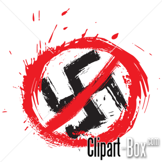 CLIPART NO NAZI SYMBOL GRUNGE SYLE.